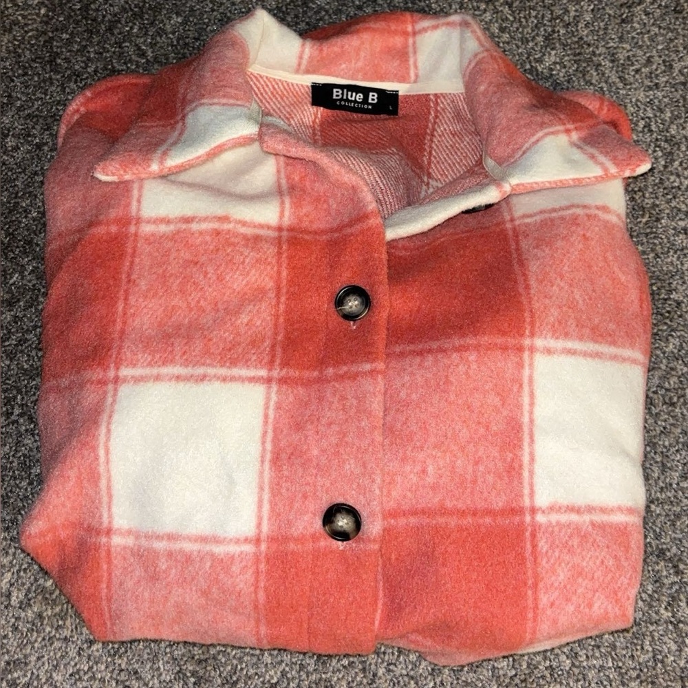 Blue B Women's Coral Plaid Teddy Jacket